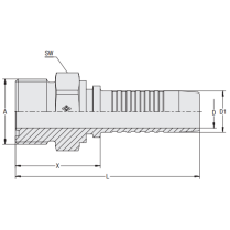 Hardie Hose - 1/4" Tail x 9/16" ORFSM | HFT-ORM-0409