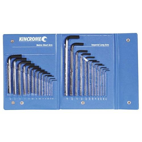 Kincrome Hex Key Wrench Set 25 Piece Imperial & Metric | HKW25C