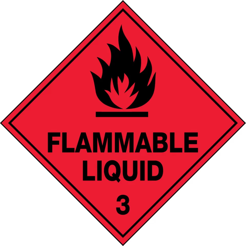 Uniform Safety Signs - 100x100mm - Self Adhesive - Pkt of 6 - Flammable Liquid 3 | HLL103A