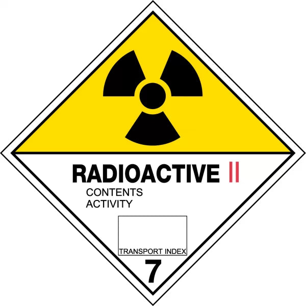 Uniform Safety Signs - 100x100mm - Self Adhesive - Pkt of 6 - Radioactive II | HLL107.2A