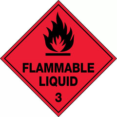 Uniform Safety Signs - 50x50mm - Self Adhesive - Pkt of 12 - Flammable Liquid 3 | HLM103A