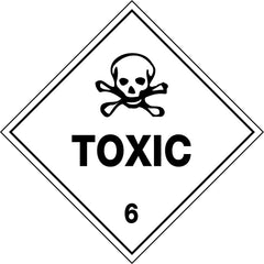 Uniform Safety Signs - 50x50mm - Self Adhesive - Pkt of 12 - Toxic 6 | HLM106.1A