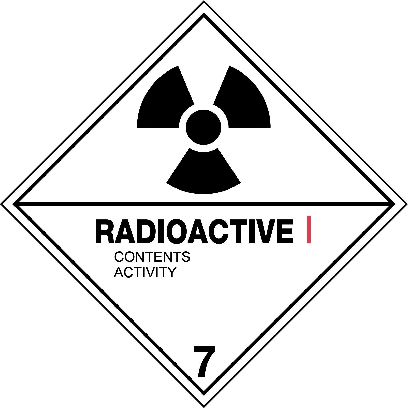 Uniform Safety Signs - 50x50mm - Self Adhesive - Pkt of 12 - Radioactive I | HLM107.1A