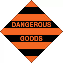 Uniform Safety Signs - 50x50mm - Self Adhesive - Roll of 250 - Dangerous Goods | HLM110PAP