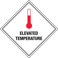 Uniform Safety Signs - 50x50mm - Self Adhesive - Pkt of 12 - Elevated Temperature | HLM113A