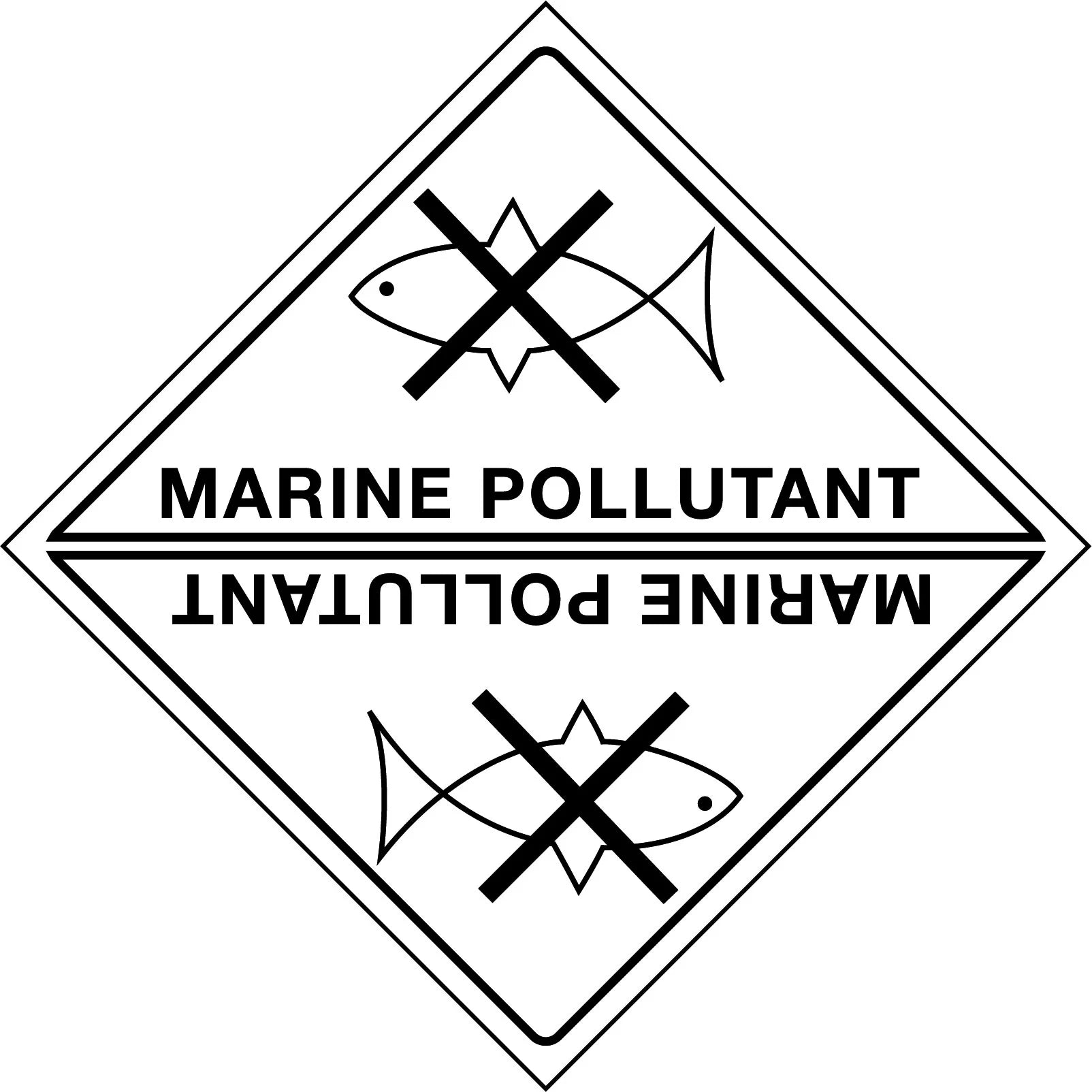 Uniform Safety Signs - 50x50mm - Self Adhesive - Pkt of 12 - Marine Pollutant | HLM114A