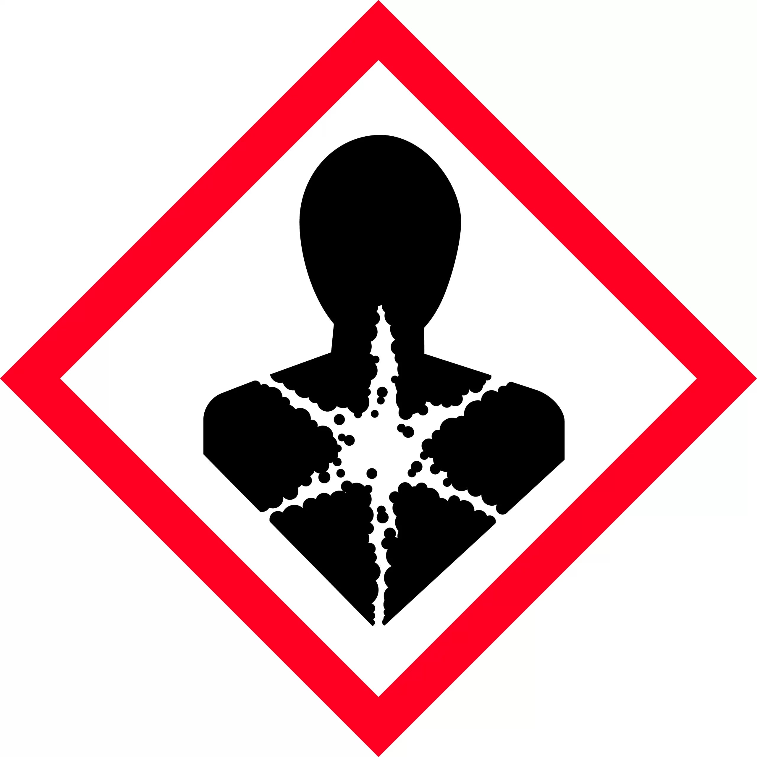 Uniform Safety Signs - 50x50mm - Self Adhesive - Roll of 250 - GHS - Health Hazard Picto | HLM116.3PAP