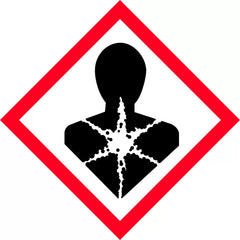 Uniform Safety Signs - 50x50mm - Self Adhesive - Roll of 250 - GHS - Health Hazard Picto | HLM116.3PAP