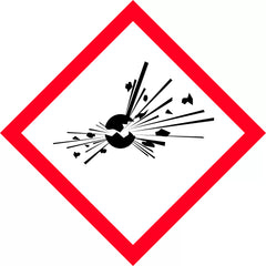 Uniform Safety Signs - 50x50mm - Self Adhesive - Roll of 250 - GHS - Exploding Bomb Picto | HLM116.5PAP