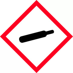 Uniform Safety Signs - 50x50mm - Self Adhesive - Roll of 250 - GHS - Gas Cylinder Picto | HLM116.8PAP