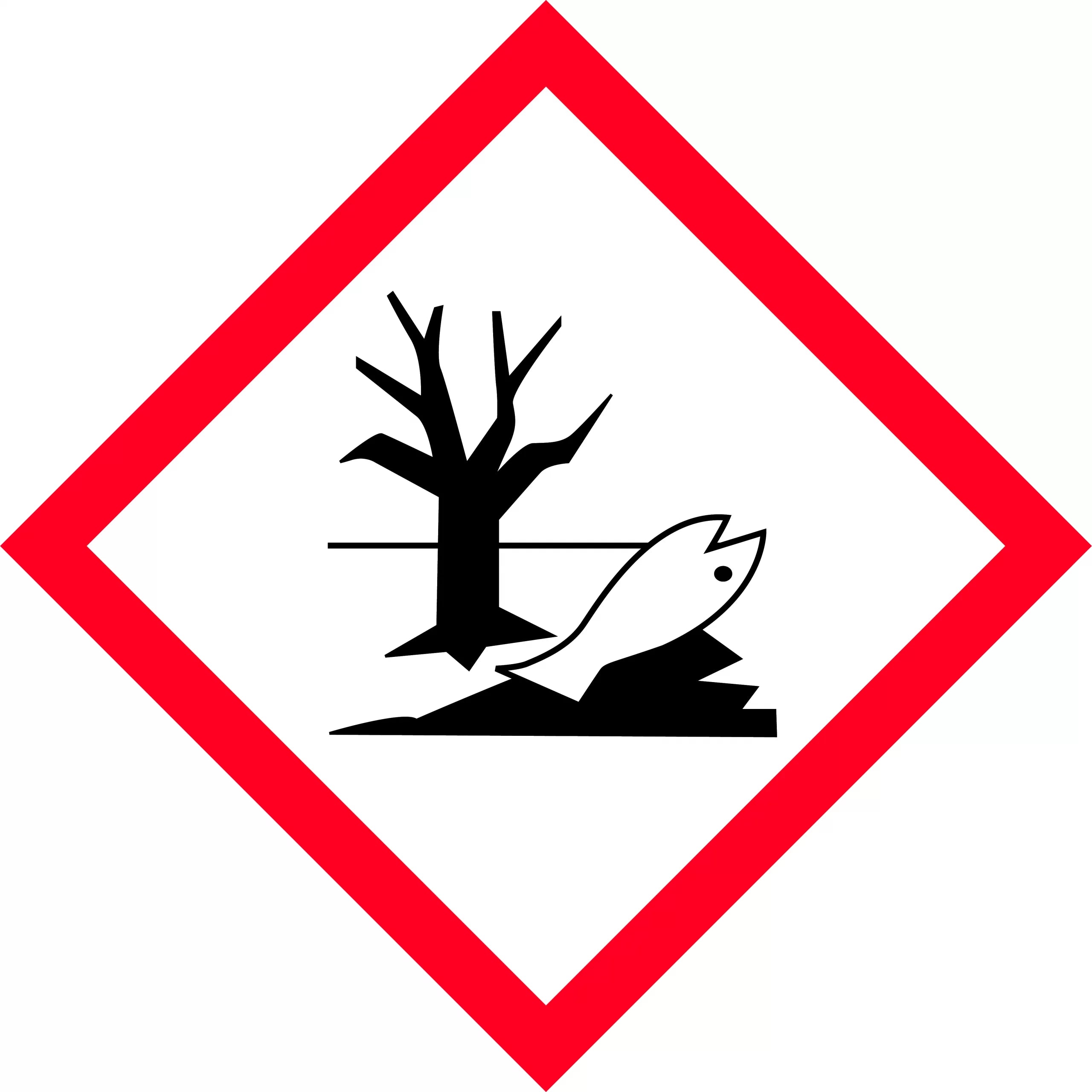 Uniform Safety Signs - 50x50mm - Self Adhesive - Roll of 250 - GHS - Environmental Picto | HLM116.9PAP