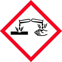 Uniform Safety Signs - 20x20mm - Self Adhesive - Roll of 500 - GHS - Corrosive Picto | HLS116.7PAP