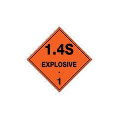 Uniform Safety Signs - 270x270mm - Self Adhesive - Explosive 1.4s | HLTM101.4A