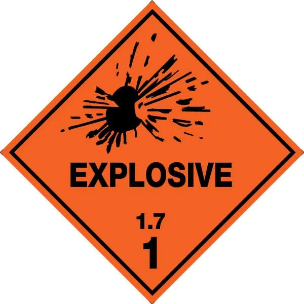Uniform Safety Signs - 270x270mm - Poly - Explosive | HLTM101.7P