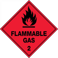 Uniform Safety Signs - 200x200mm - Self Adhesive - Pkt of 5 - Flammable Gas 2 | HLZ102.1A