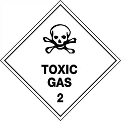 Uniform Safety Signs - 200x200mm - Self Adhesive - Pkt of 5 - Toxic Gas 2 | HLZ102.3A