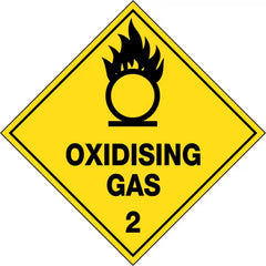 Uniform Safety Signs - 200x200mm - Self Adhesive - Pkt of 5 - Oxidising Gas 2 | HLZ102.4A