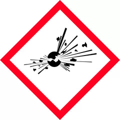 Uniform Safety Signs - 270x270mm - Self Adhesive - GHS - Explosives Picto | HLTM116.5A