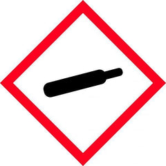 Uniform Safety Signs - 270x270mm - Self Adhesive - GHS - Compressed Gas Picto | HLTM116.8A