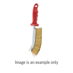 Union - Hand Brush 0.35mm Brass Coated Steel Wire Red Plastic Handle | HNJP-91 7318940