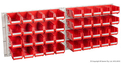 HB Hanging Panel 40 Bin Kit (Red) RED - HP1KITR