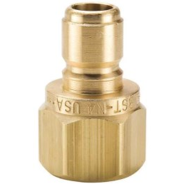 Hardie Hose - Straight Through Coupling Brass 1/4 Female Adaptor | HQC-STB-04PF