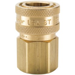 Hardie Hose - Straight Through Coupling Brass 3/8 Female Coupler | HQC-STB-06SF