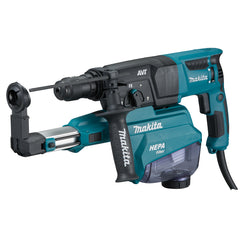 Makita Tools - 26mm SDS Plus Rotary Hammer 800W Inbuilt Dust Extraction AVT & Quick change chuck | HR2653T
