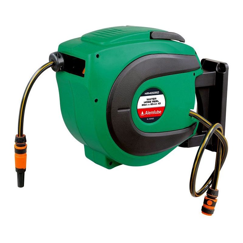 Alemlube - El Series Air Hose Reel, 20M X 12mm Id Pvc Hose | HR40050