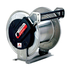 Alemlube - 30M X 25mm Id Capacity, Stainless Steel, Bare Spring Rewind Hose Reel | HR90005BSS