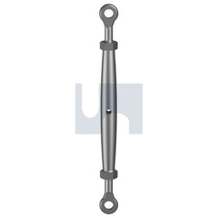 Hobsons - M8 x 155 316 STAINLESS HEC / A4 RIGGING SCREW EYE+EYE (Pack of 1)