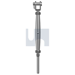 Hobsons - M8 x 5 316 STAINLESS HEC / A4 RIGGING SCREW JAW+SWAGE (Pack of 1)