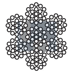 Hobsons - 316 W/Rope (Size: 7 x 19 x 3.2 50m) Pack of 1 | HRW1671903.20050