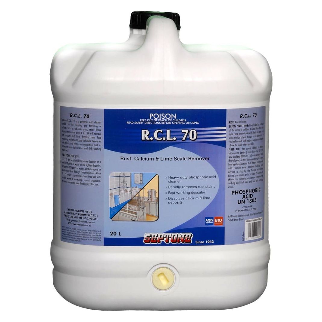 Septone - Rcl 70 Rust, Calcium Lime Scale Remover 20l | HSRCL20