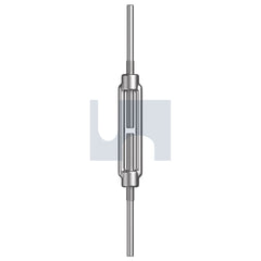 Hobsons - M30 x 400 - Mild Steel Turnbuckle Plain Stub End - Hot Dip Galvanised | HTBMSGSEM30
