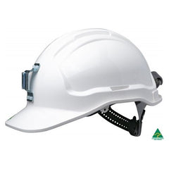 Maxisafe - Tuffgard Non-Vented Hard Hat With Sliplock Harness And Metal Lamp Bracket | HTG56ML-WH