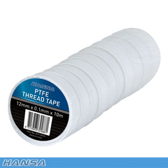 Hansa - PTFE Thread Sealing Tape - 12mm x 10m 0.1mm | HTT12010-10
