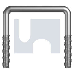 Hobsons - 1/2" x 50" x 200" - Mild Steel U Bolt Square - Hot Dip Galvanised - BSW | HUSMSGW050050200