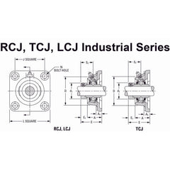 Timken Bearing - TCJT2.3/16 Mounted Bearing 2-3/16" Bore | TCJT2.3/16