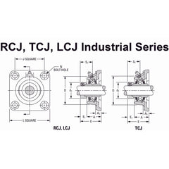 Timken - Two-Bolt Flanged Unit for 1-1/4" Shaft | TCJ1.1/4