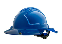 Blue Broad Brim Vented Hard Hat – Ratchet | HVB570-BL