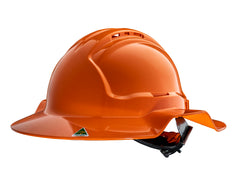 Orange Broad Brim Vented Hard Hat – Ratchet | HVB570-OR