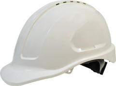 Maxiguard White Vented Hard Hat, Ratchet Harness | HVR580-W