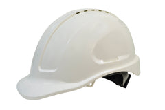 Maxiguard White Vented Hard Hat, Ratchet Harness | HVR580-W