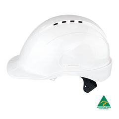 Maxiguard White Vented Hard Hat, Sliplock Harness | HVS590-W