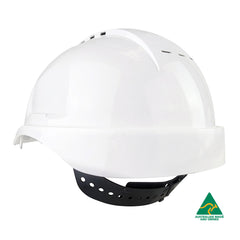 Maxiguard White Vented Hard Hat, Sliplock Harness | HVS590-W