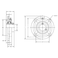 Timken - Round Flange Cartridge Unit for 7/8" Shaft | UCFC205-14