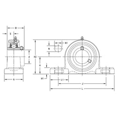 Timken - Pillow Block Unit for 45mm Shaft (Heavy Duty) | UCP309