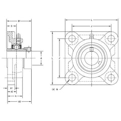 Timken Bearing - UELF202-10 Mounted Bearing (Eccentric Locking Collar) 5/8" Bore | UELF202-10