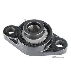 Timken - Two-Bolt Flanged Mounted Bearings - Eccentric Locking Collar - Shaft 1/2" | UELFL201-8